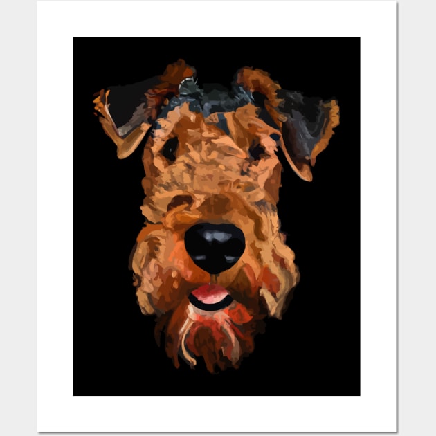 Adorable Airedale Terrier Dog Art Piece Wall Art by Furrban